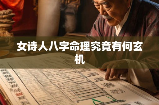女诗人八字命理究竟有何玄机
