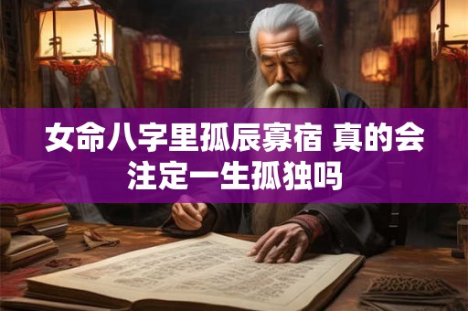 女命八字里孤辰寡宿 真的会注定一生孤独吗 女命八字里孤辰寡宿 真的会注定一生孤独吗