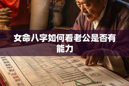 女命八字如何看老公是否有能力