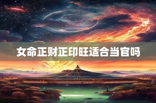女命正财正印旺适合当官吗 女命正财正印旺适合当官吗