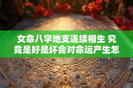 女命八字地支连续相生 究竟是好是坏会对命运产生怎样的影响