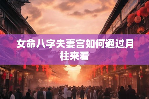 女命八字夫妻宫如何通过月柱来看