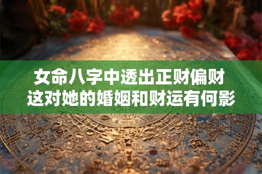 女命八字中透出正财偏财 这对她的婚姻和财运有何影响
