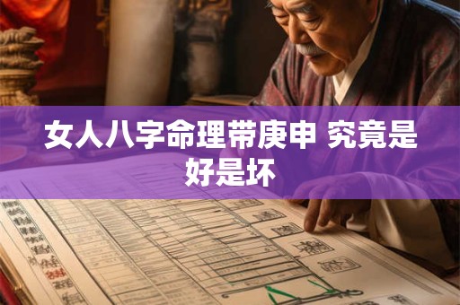 女人八字命理带庚申 究竟是好是坏