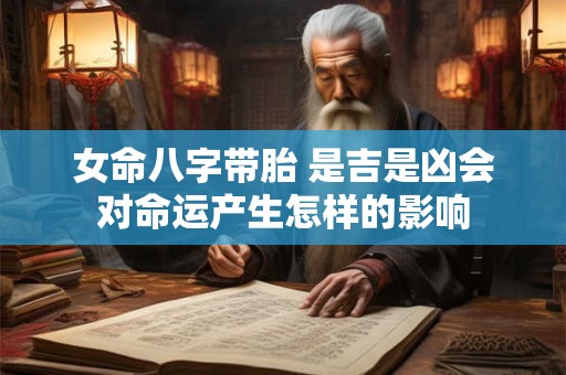 女命八字带胎 是吉是凶会对命运产生怎样的影响