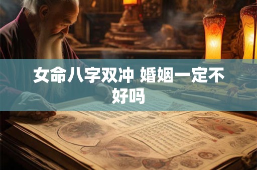 女命八字双冲 婚姻一定不好吗