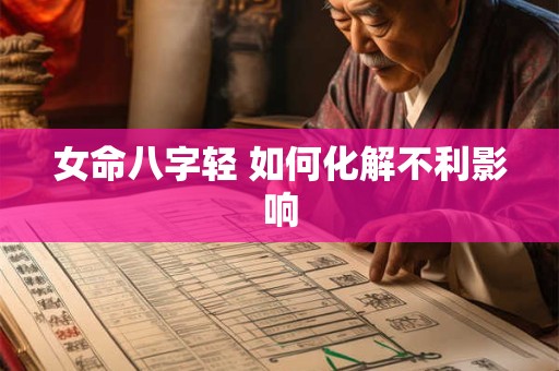 女命八字轻 如何化解不利影响