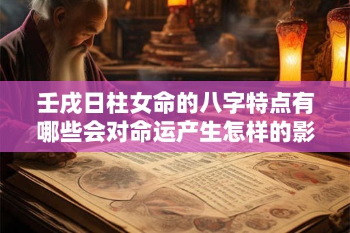 壬戌日柱女命的八字特点有哪些会对命运产生怎样的影响