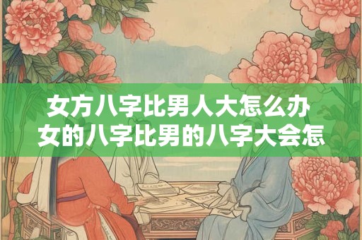 女方八字比男人大怎么办 女的八字比男的八字大会怎么样