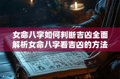 女命八字如何判断吉凶全面解析女命八字看吉凶的方法
