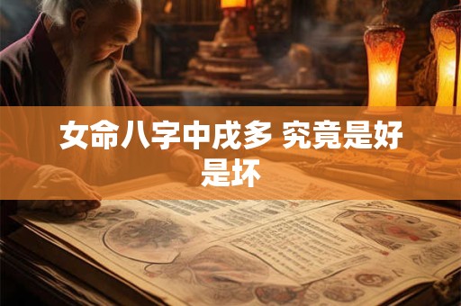 女命八字中戌多 究竟是好是坏