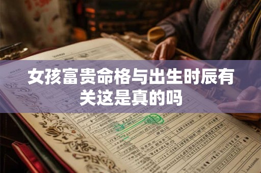 女孩富贵命格与出生时辰有关这是真的吗