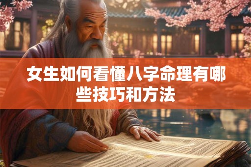 女生如何看懂八字命理有哪些技巧和方法