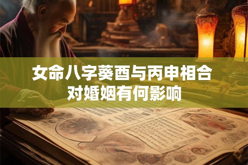 女命八字葵酉与丙申相合 对婚姻有何影响