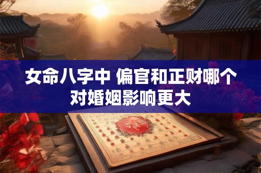女命八字中 偏官和正财哪个对婚姻影响更大