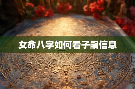 女命八字如何看子嗣信息