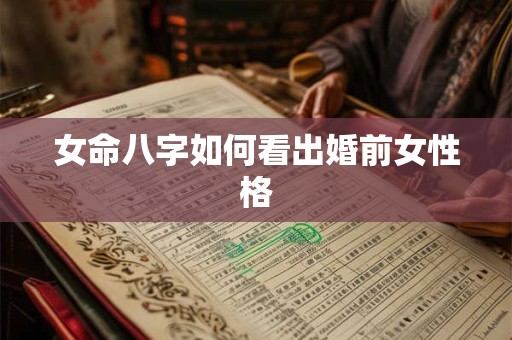 女命八字如何看出婚前女性格