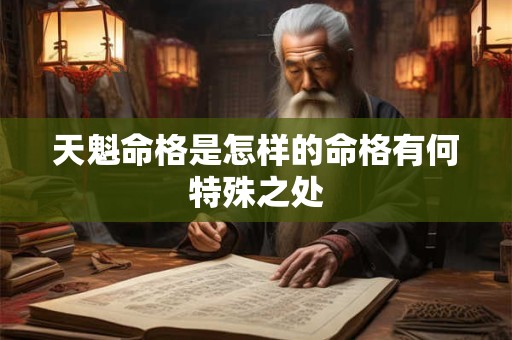 天魁命格是怎样的命格有何特殊之处