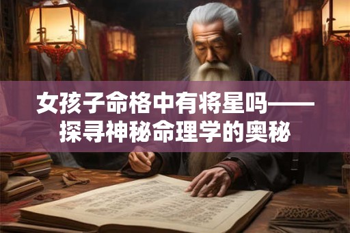 女孩子命格中有将星吗——探寻神秘命理学的奥秘