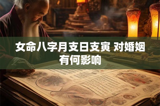 女命八字月支日支寅 对婚姻有何影响