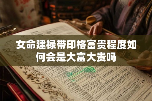 女命建禄带印格富贵程度如何会是大富大贵吗