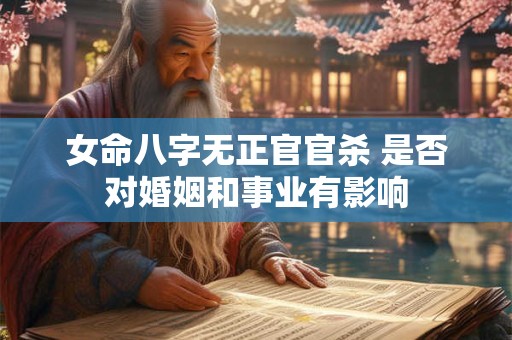 女命八字无正官官杀 是否对婚姻和事业有影响