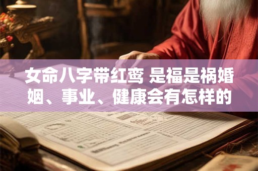 女命八字带红鸾 是福是祸婚姻、事业、健康会有怎样的影响