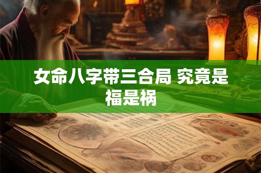 女命八字带三合局 究竟是福是祸