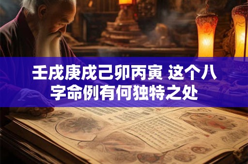壬戌庚戌己卯丙寅 这个八字命例有何独特之处