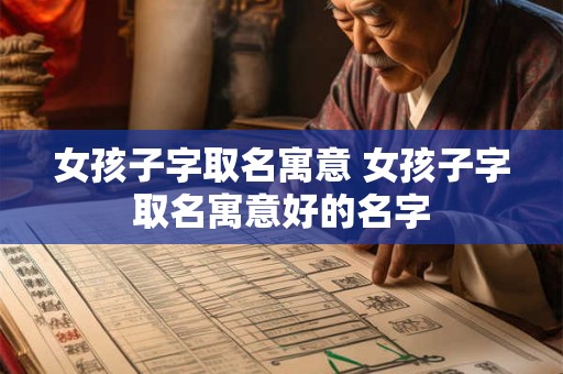 女孩子字取名寓意 女孩子字取名寓意好的名字