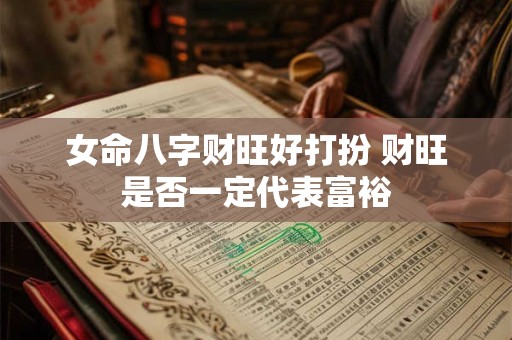女命八字财旺好打扮 财旺是否一定代表富裕