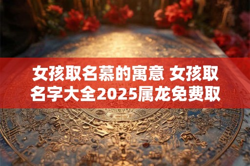 女孩取名慕的寓意 女孩取名字大全2025属龙免费取名
