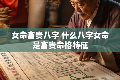 女命富贵八字 什么八字女命是富贵命格特征 女命富贵八字 什么八字女命是富贵命格特征