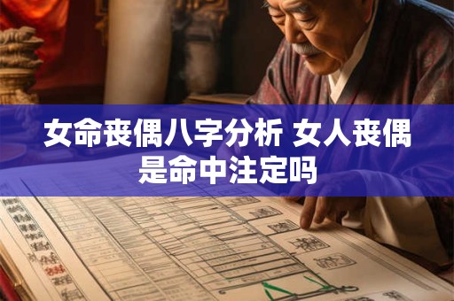 女命丧偶八字分析 女人丧偶是命中注定吗