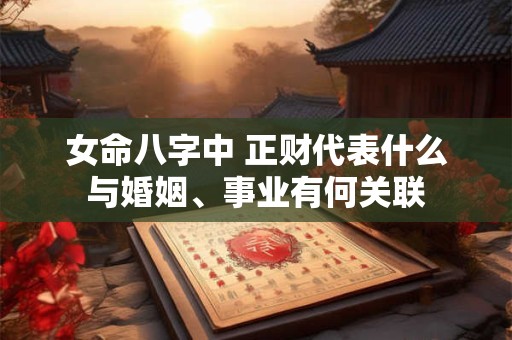 女命八字中 正财代表什么与婚姻、事业有何关联