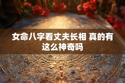 女命八字看丈夫长相 真的有这么神奇吗