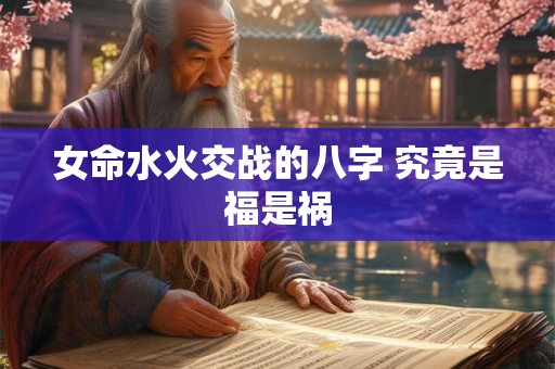 女命水火交战的八字 究竟是福是祸
