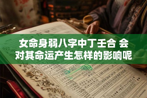 女命身弱八字中丁壬合 会对其命运产生怎样的影响呢