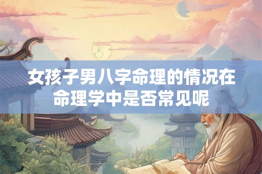 女孩子男八字命理的情况在命理学中是否常见呢 女孩子男八字命理的情况在命理学中是否常见呢