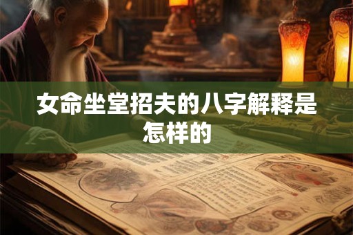 女命坐堂招夫的八字解释是怎样的