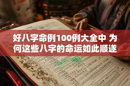 好八字命例100例大全中 为何这些八字的命运如此顺遂