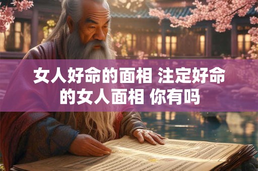 女人好命的面相 注定好命的女人面相 你有吗