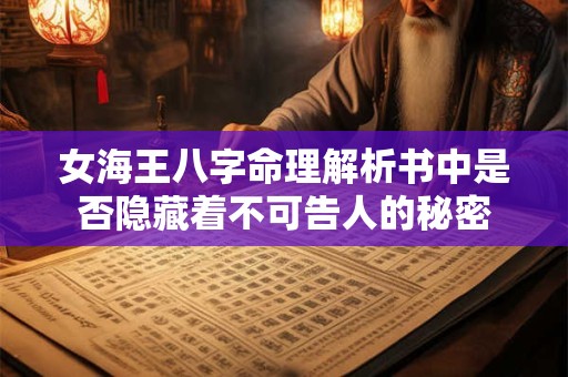 女海王八字命理解析书中是否隐藏着不可告人的秘密