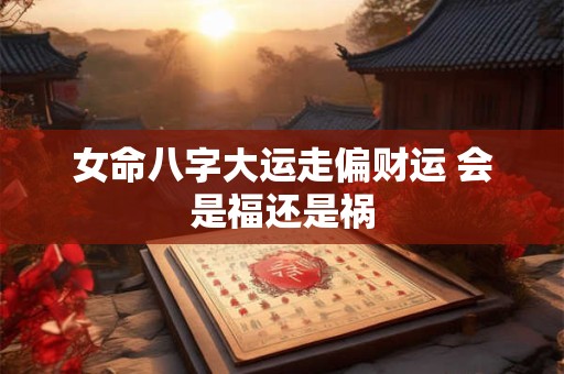 女命八字大运走偏财运 会是福还是祸