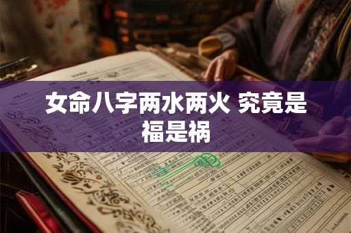 女命八字两水两火 究竟是福是祸
