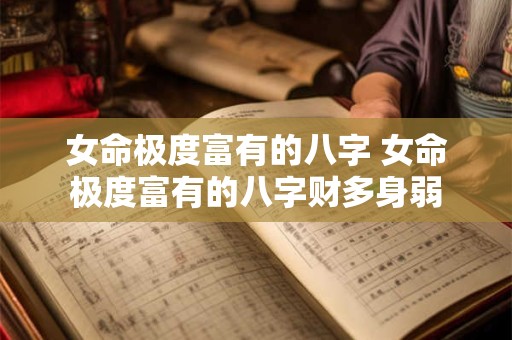 女命极度富有的八字 女命极度富有的八字财多身弱
