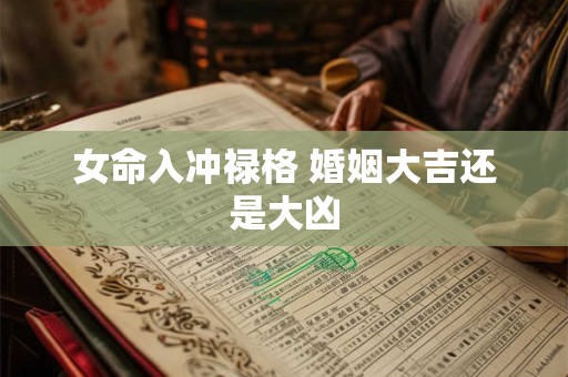 女命入冲禄格 婚姻大吉还是大凶