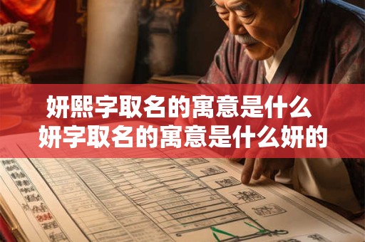 妍熙字取名的寓意是什么 妍字取名的寓意是什么妍的读音