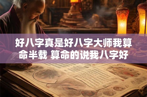 好八字真是好八字大师我算命半载 算命的说我八字好是什么意思