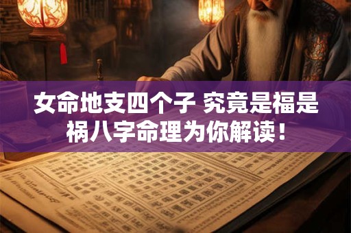 女命地支四个子 究竟是福是祸八字命理为你解读！